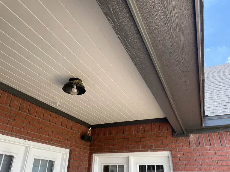 Porch ceiling and beam detail