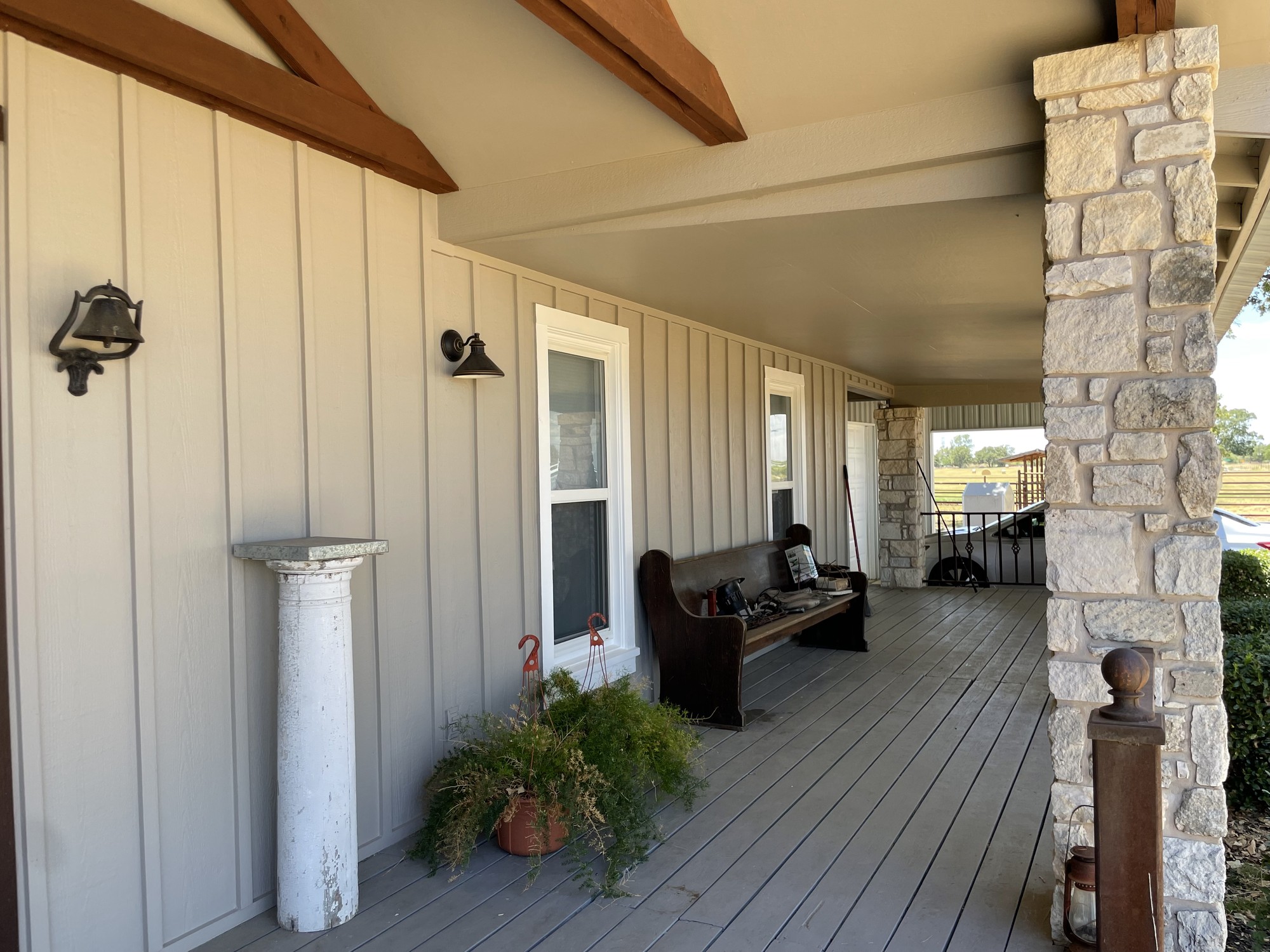 Porch siding and white trim
